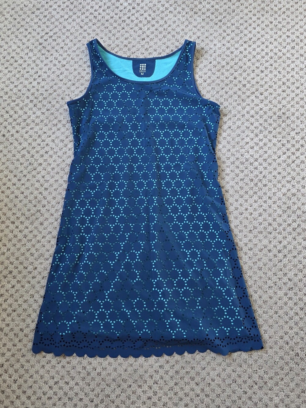 Title Nine Nimblene Illususion Scoop Neck Laser Cut Eyelet Dress